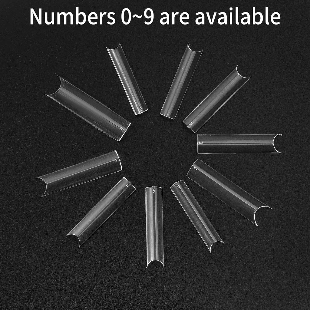 200 bucăți vârfuri unghii false, vârfuri unghii artificiale acrilice, vârfuri unghii false franceze, vârfuri unghii false transparente extra lungi drepte pătrate pentru saloane de unghii DIY