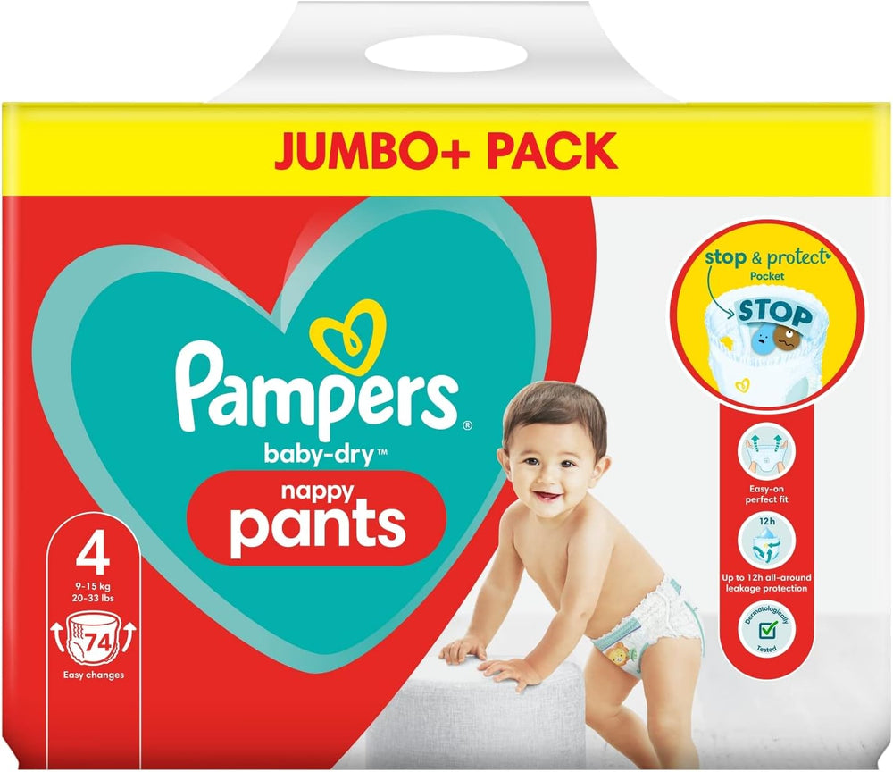 Plenky Pampers Baby-Dry, velikost 8, 43 plen, od 19 kg, balení Jumbo+