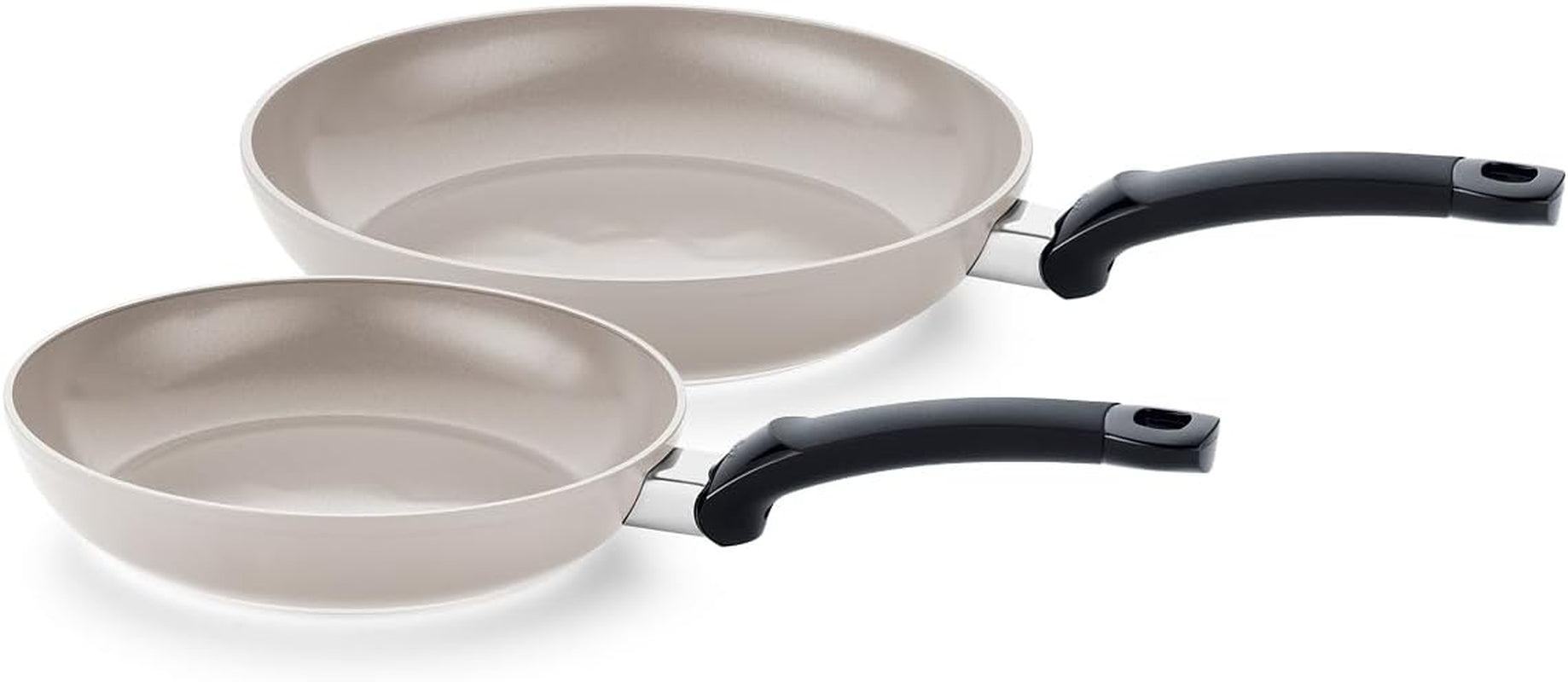Fissler Ceratal Classic 2dílná sada, hliníková, s keramickým povrchem (24+28 Cm), nepřilnavá - indukce, šedá Hrnce a pánve Naty Shop Set 24+28 Cm