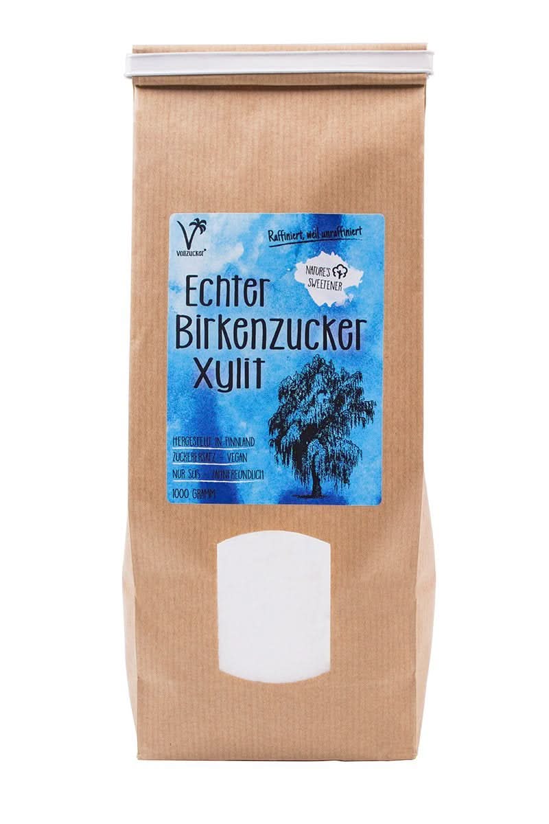 Pravý březový cukr (Xylitol) z Finska, 1 kg sladidel Naty Shop