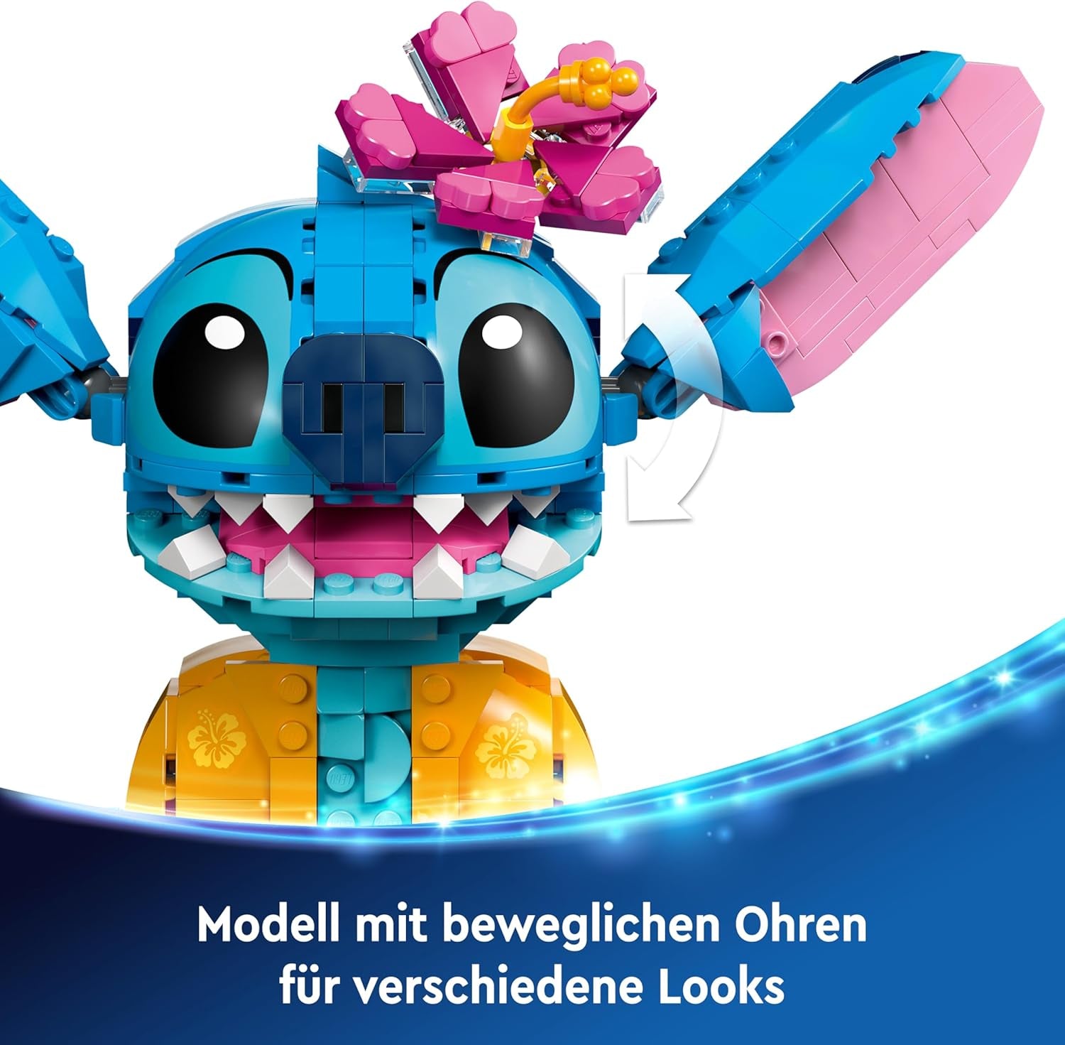 LEGO | Disney Stitch Spielzeug - Figur zum Spielen und Sammeln mit Einer Eistüte und Einer decorativeen Blume - Geschenk für Mädchen, Jungen und Lilo & Stitch Filmfans ab 9 Jahren - 43249