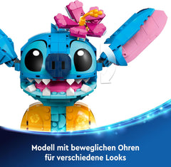LEGO | Disney Stitch Spielzeug - Figur zum Spielen und Sammeln mit Einer Eistüte und Einer decorativeen Blume - Geschenk für Mädchen, Jungen und Lilo & Stitch Filmfans ab 9 Jahren - 43249