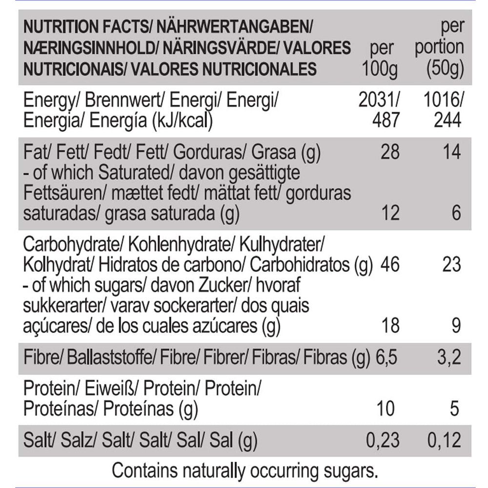 Fursecuri vegane cu caramel sărat și migdale - Ambalate individual, fără gluten, fără soia, organice, cu migdale și ovăz - Pachet multiplu de 12 x 50g (pachet de 2)