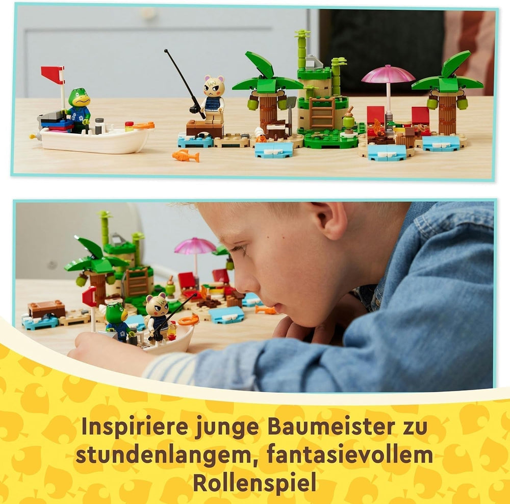 LEGO Animal Crossing Käptens Island Prohlídka lodí, kreativní hračka pro děti se 2 minifigurkami ze série videoher včetně Huschke, dárek pro dívky a chlapce od 6 let 77048 Stavebnice Besuche den LEGO-Store