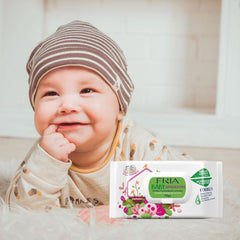 Baby Sensatios s víčkem, 72 ubrousků Baby Wet Wipes Naty Shop