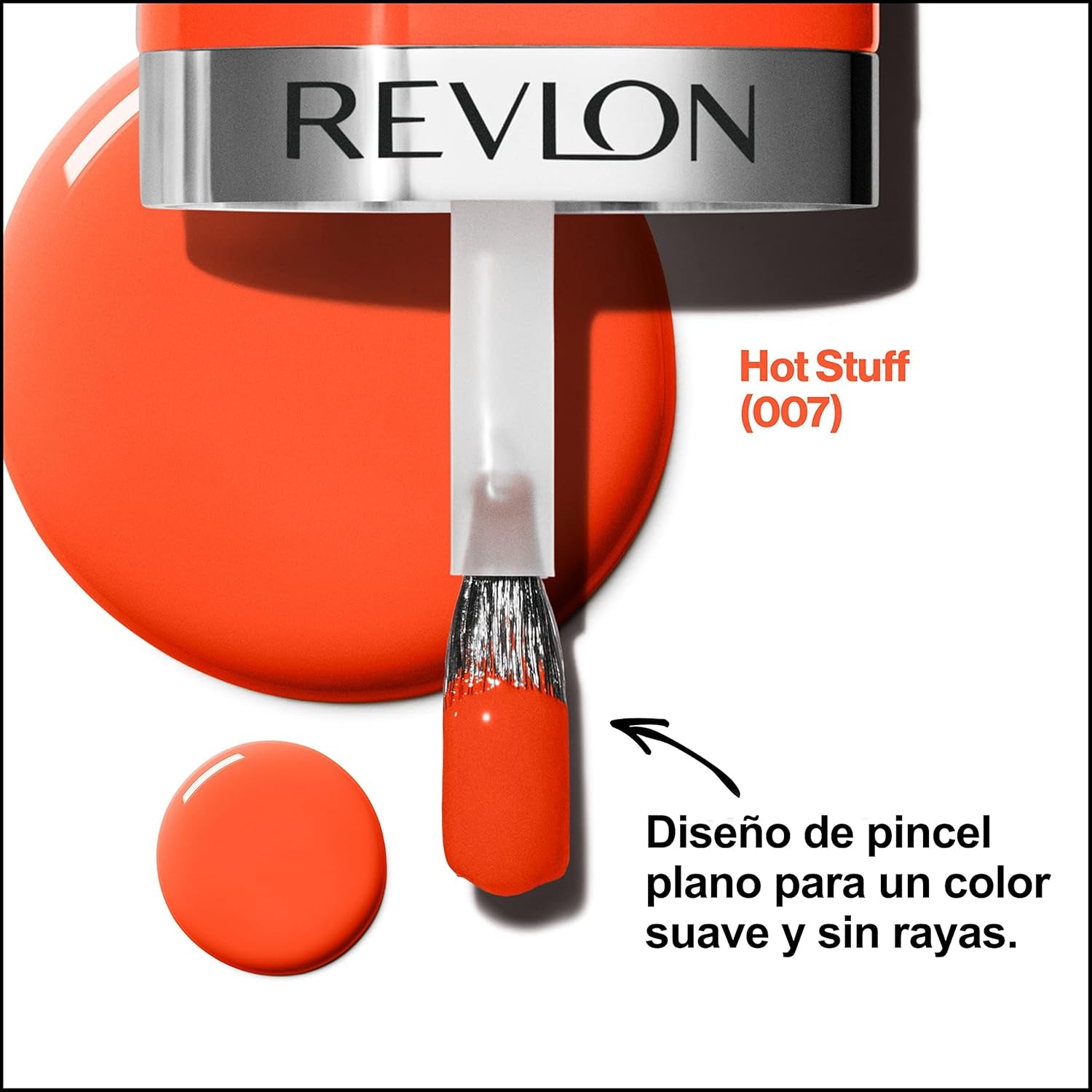 Revlon Ultra HD Snap Lak na nehty Dlouhotrvající veganské složení Rychle schnoucí jedna vrstva Plná krycí barva (8 ml) Hot Stuff (007) Unisex