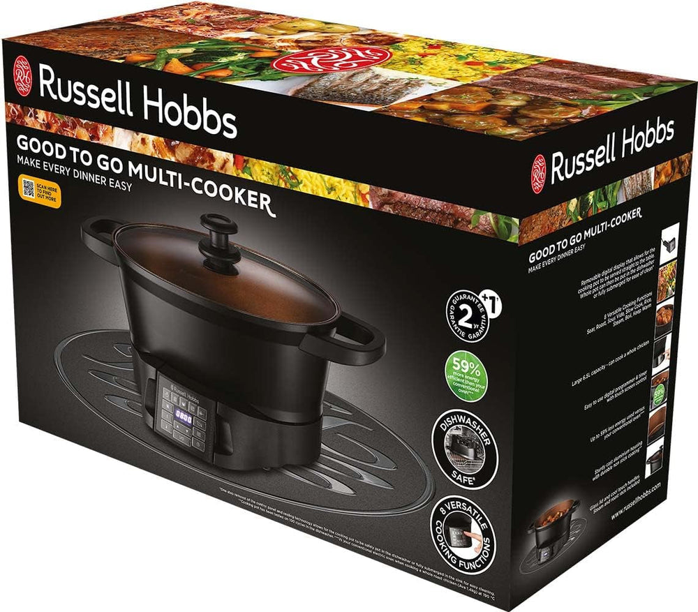 Multicooker Russell Hobbs 6,5L, digitální displej, 8 funkcí vaření Pomalý hrnec Naty Shop