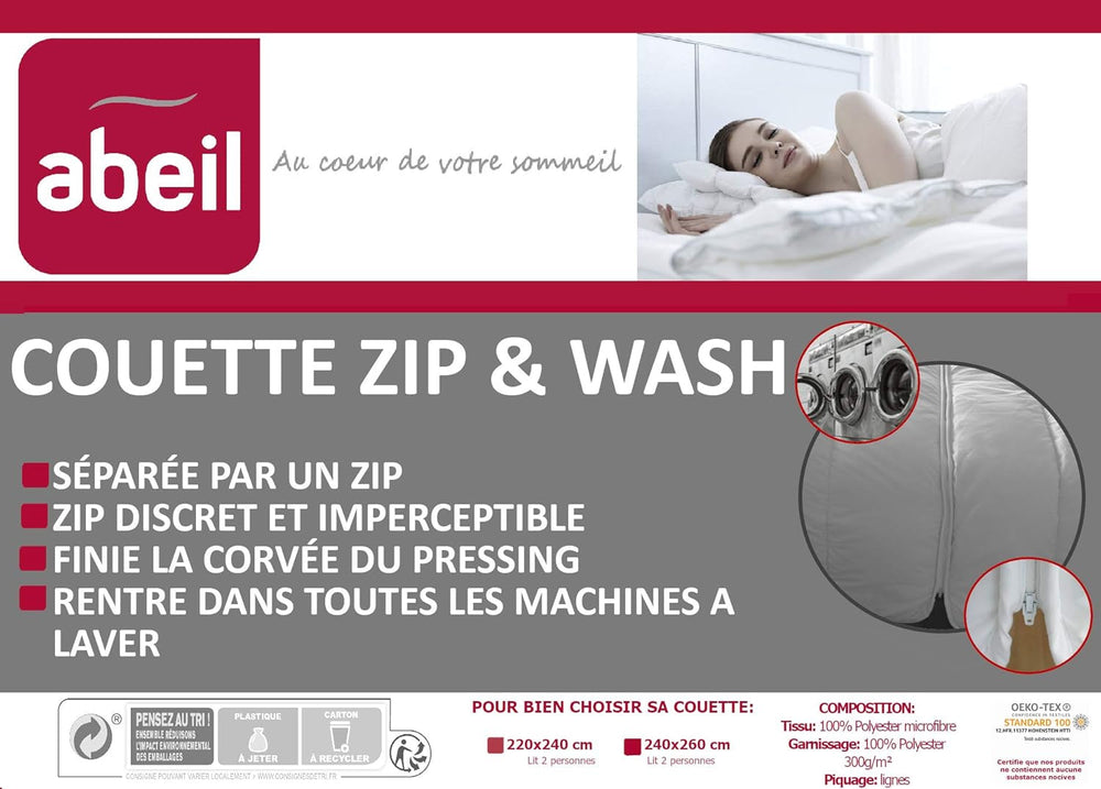 Přehoz se zipem a vyprat, 220 X 240 cm Přikrývky a přikrývky Naty Shop