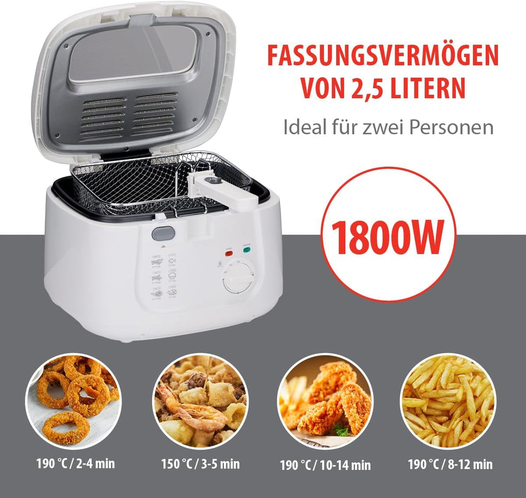 Alpina Deep Fat Fryer 2,5L DF-165, 1800W - Temperatură reglabilă până la 190°C Electrocasnice Naty Shop