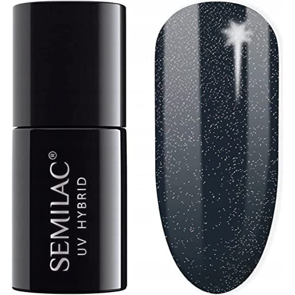Semilac UV Nagellack Hybrid 404 Black Beans Muffin 7ml Kollektion Tastes of Fall