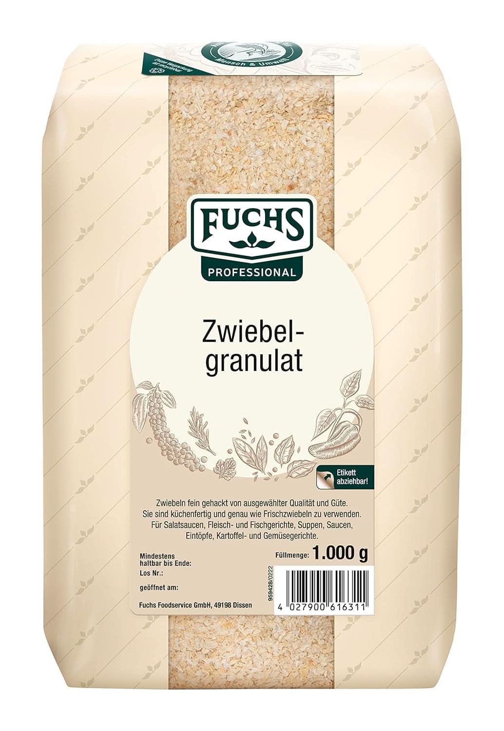 Fuchs Professional ceapă granule, 1 Kg Condimente Naty Shop