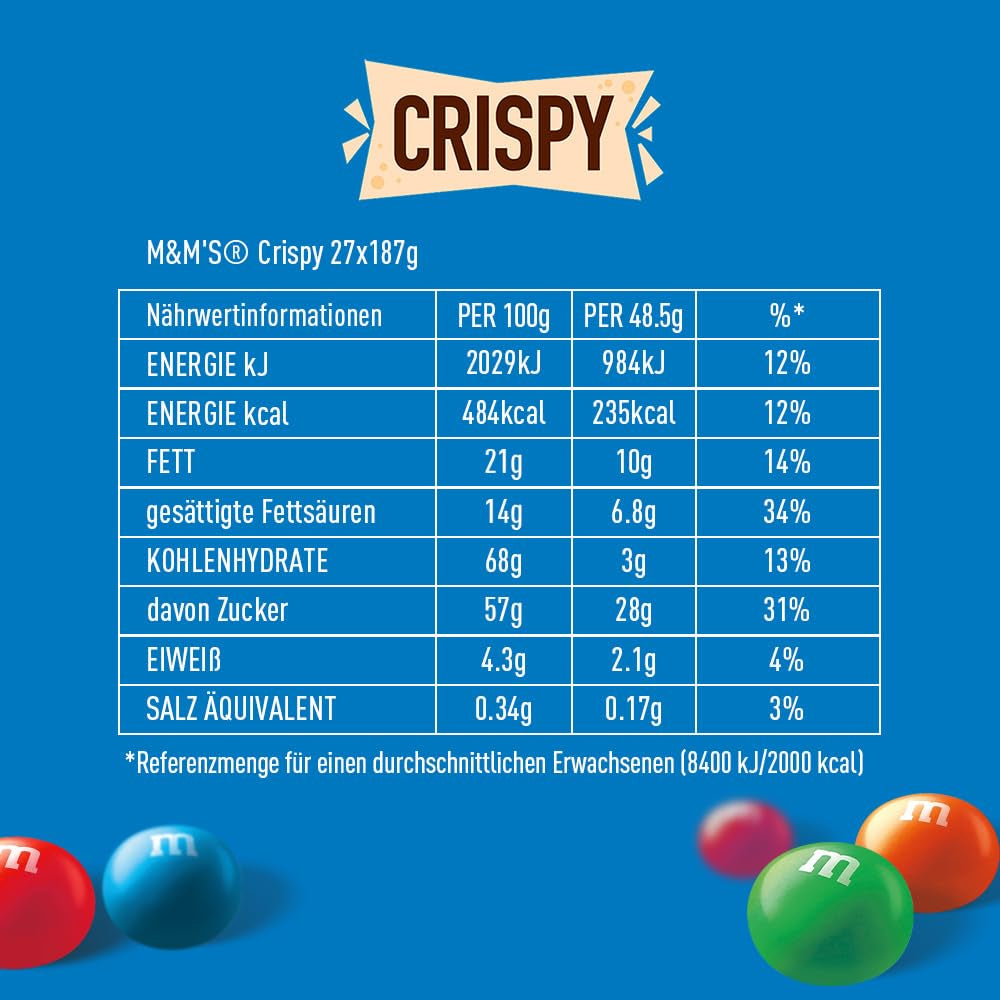 M&M'S Křupavé, čokoládové lupínky s křupavým jádrem Naty Shop Chocolate Candies