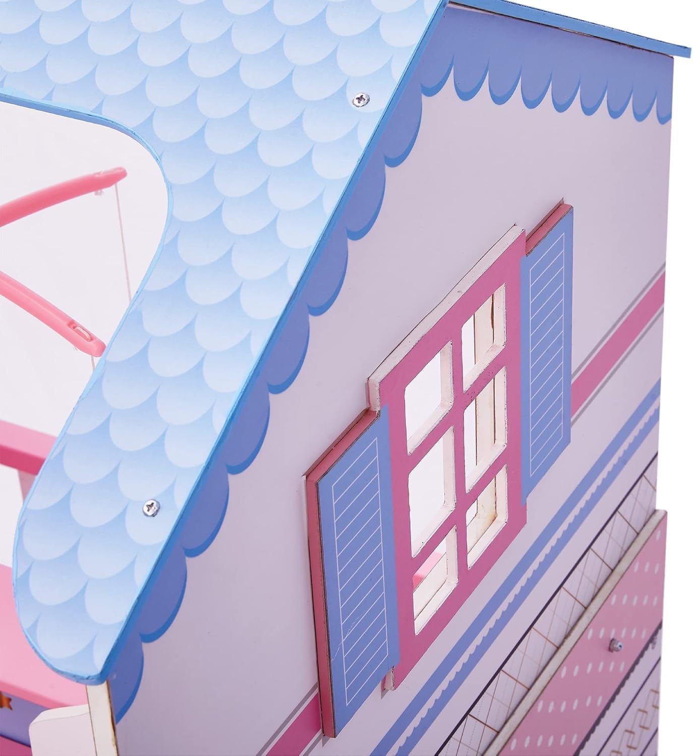 Olivia'S Little World Teamson Kids 18palcové dětské panenky Dřevěný domeček pro panenky Oboustranná školka TD-11460W Domky pro panenky Naty Shop