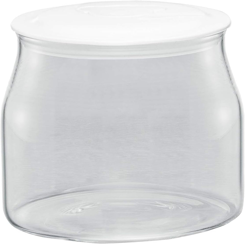 Borcan de schimb Rommelsbacher JG 1 pentru preparatorul de iaurt și cremă de brânză JG 80-1,2 litri, cu capac (pachet de 2) Cutii depozitare alimente Naty Shop Transparent/alb 1 bucată (pachet de 1)
