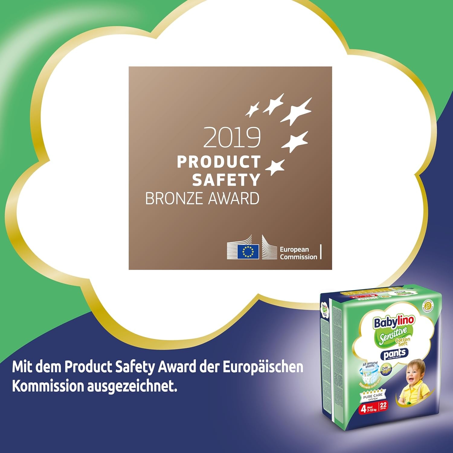 Pleny Sensitive Cotton Soft, velikost 4, Kalhotky Maxi (7-13 kg), 22 kusů