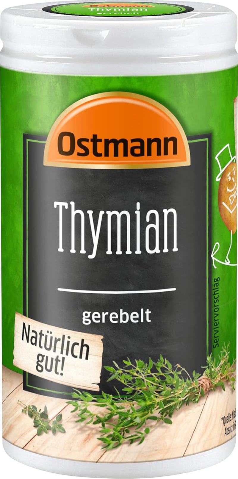 Ostmann Thyme gerebelt 15 g Thyme-Gewürz für viele Fleisch-, Fisch-, Pilz-, und Gemüsegerichte der Mediterranen Küche, Množství: 1 kus