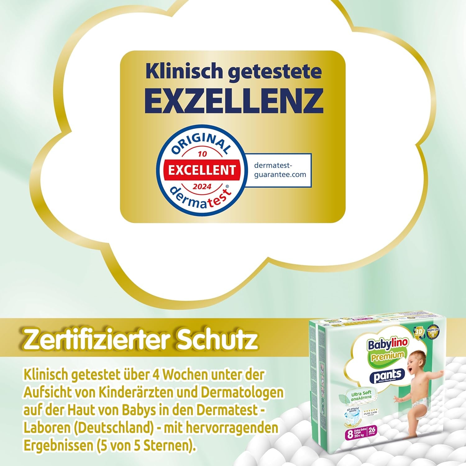 Prémiové kalhoty velikosti 8 s ultra měkkým filtrem, XXL (20+ kg), 26 kusů