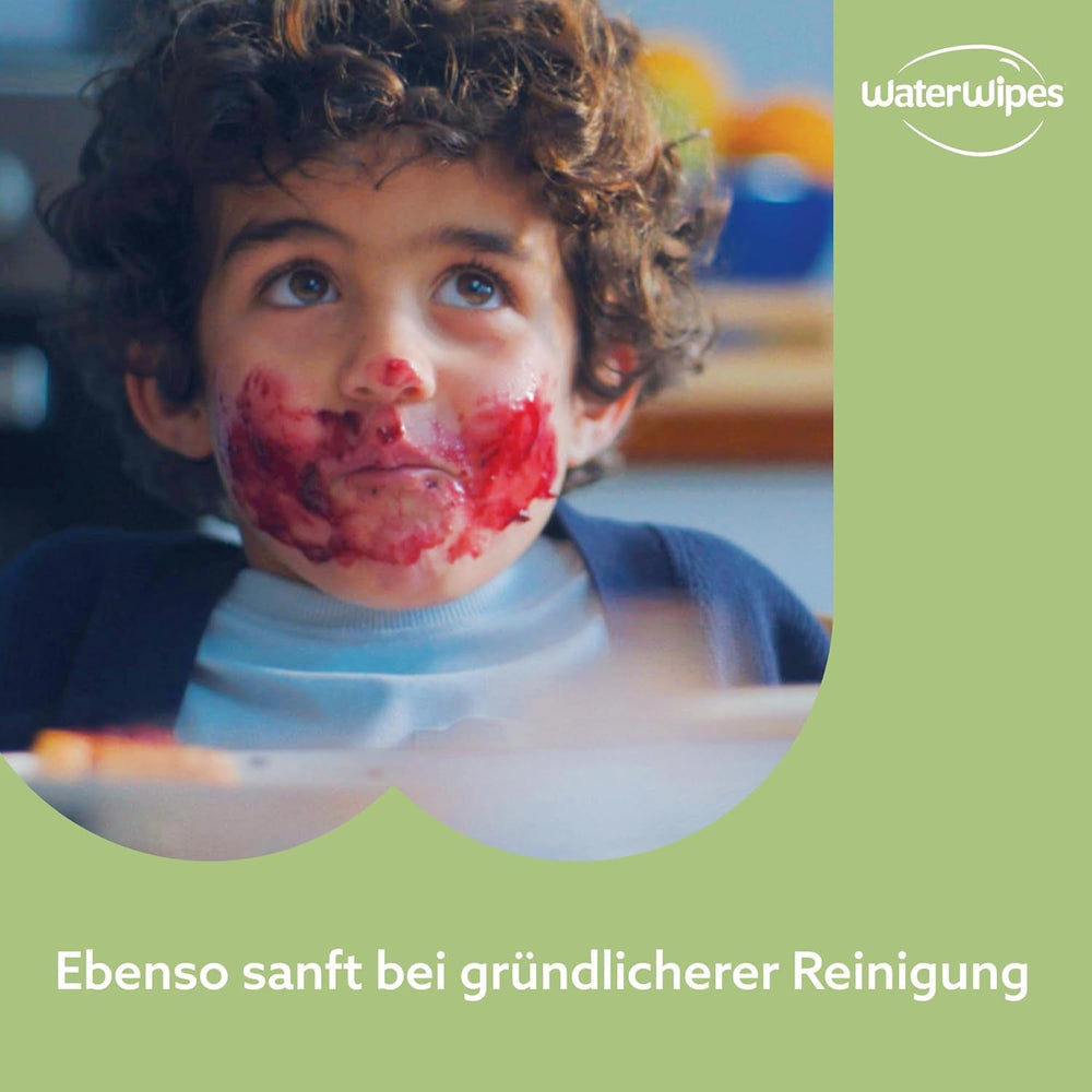 Șervețele umede WaterWipes Sensitive+ pentru bebeluși și copii mici, 720 bucăți (12 pachete), curățare 3 în 1, îngrijire, protecție, 99,9% apă, curățare texturată, fără parfum