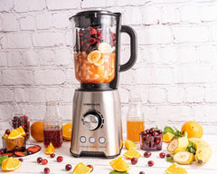 ROMMELSBACHER Standmixer MX 1250-22 000 U/Min, Stufenlose Drehzahlregulierung, Funktionsstasten (Smoothie, Clean/Pulse, Ice Crush), Glaskrug, Edelstahlgehäuse, Spezialmesser, 1200 Watt Kitchen Naty Shop