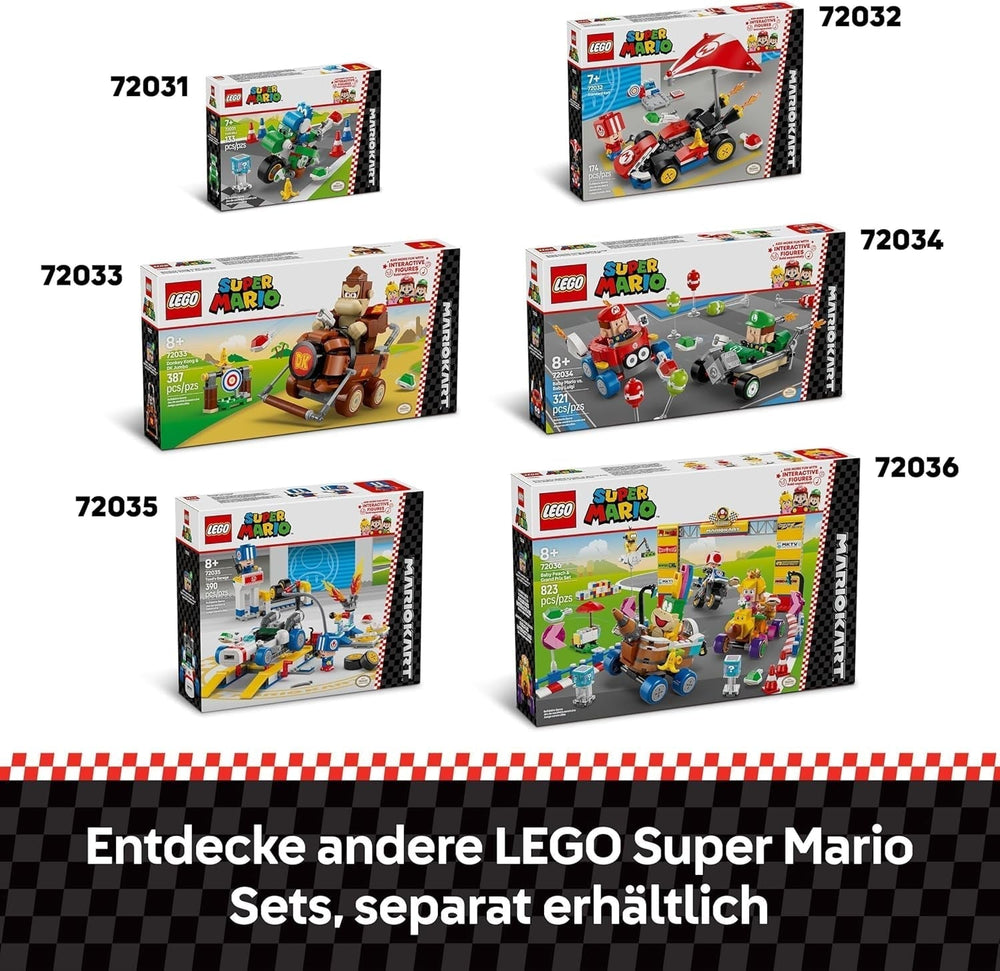 LEGO Super Mario: Mario Kart – standardní motokára, kolekce Nintendo, dárek pro děti, umožňuje chlapcům, dívkám a hráčům od 7 let hrát samostatně, dobrodružná hračka s figurkou ropuchy 72032 Stavebnice Besuche den LEGO-Store