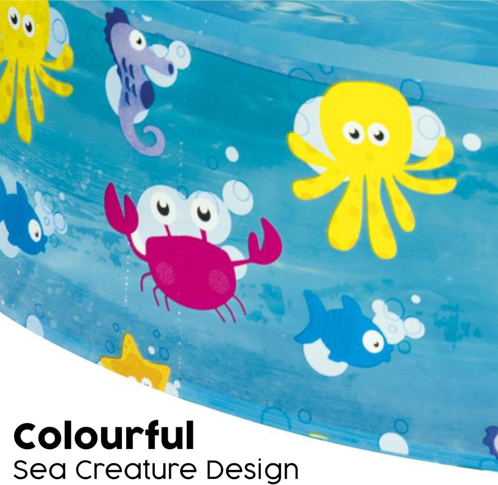 Dětský bazén Bestway FillN Fun, Sparking Sea, 122 x 25 cm, BW55028, Multicolor, 122 x 122 x 25 cm