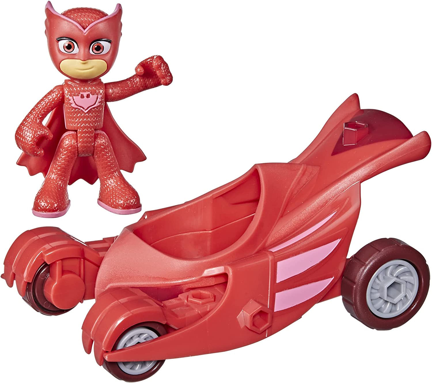 Jucărie preșcolară PJ Masks Owl Glider, vehiculul lui Eulette cu Eulette Action Figure Pentru copii cu vârsta peste 3 ani, ambalaj reciclabil, Action figures Naty Shop Planoare pentru bufnițe în ambalaje durabile