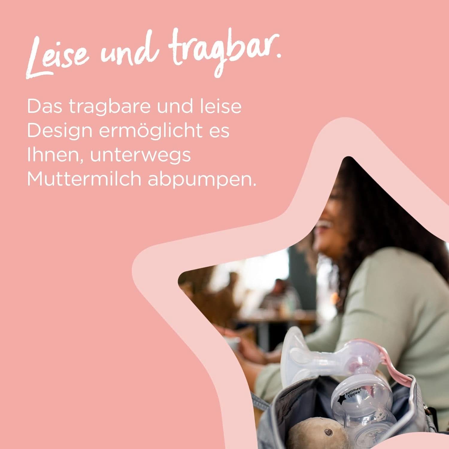 Tommee Tippee Made for Me Manuelle Einzel-Milchpumpe, Starke Saugkraft, Ergonomischer Griff, Tragbare Und Leise Milchpumpe, Samt Babyflasche Příslušenství Jídlo a kojení Bebe Naty Shop