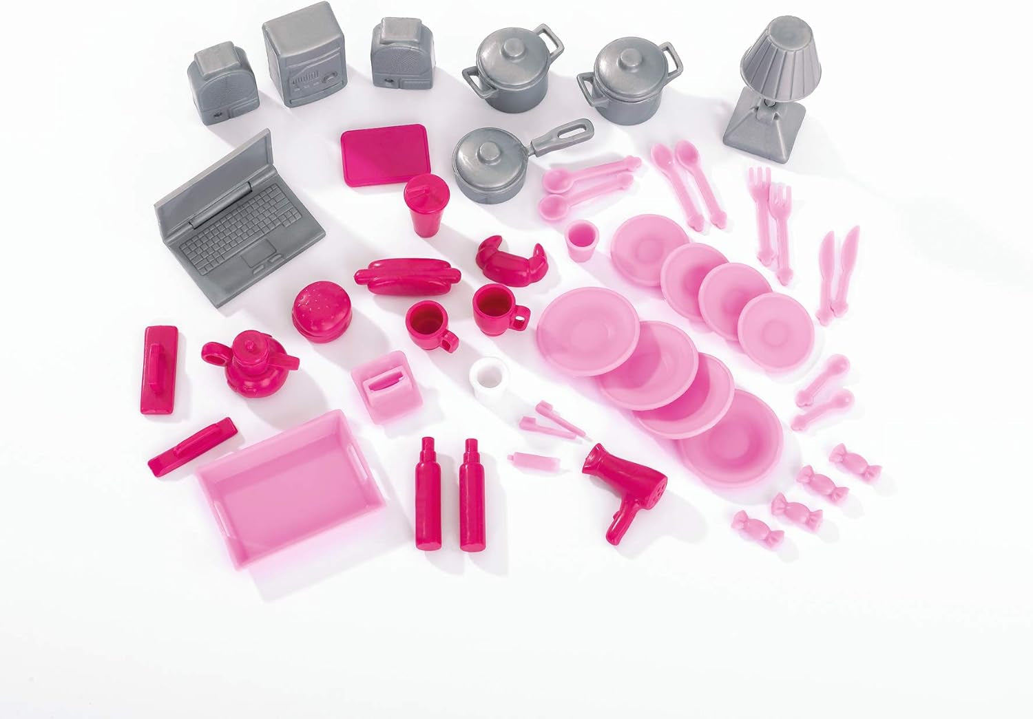 Simba 104661996 - Steffi Love Dreamhouse, velký domeček na hraní, 4 pokoje, BEZ LOUTEK, 84 cm vysoký, dvě patra, funkční zvonek, skládací domečky pro panenky Naty Shop