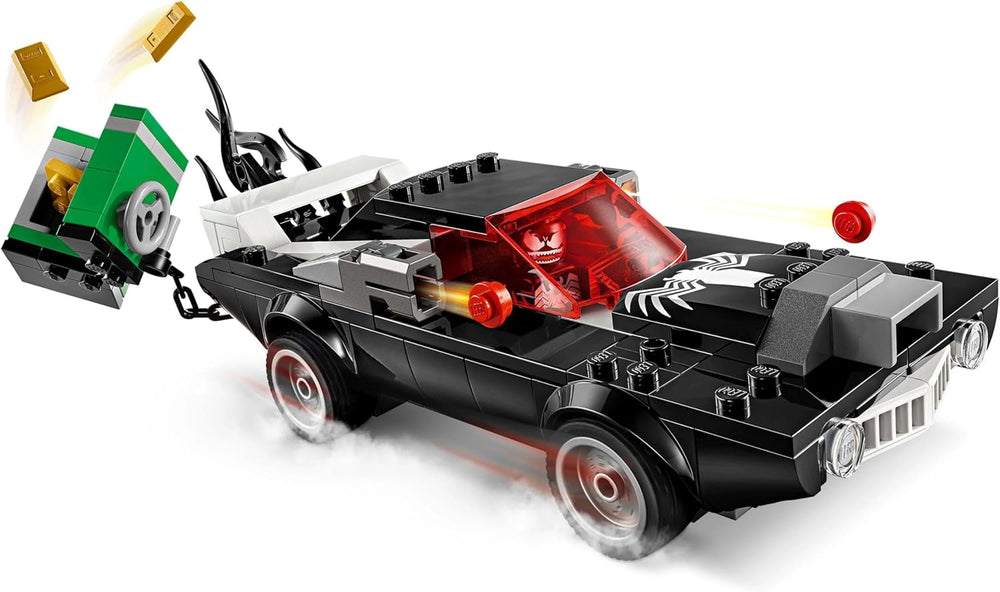 LEGO Marvel Spider-Man Mech vs. Venom Muscle Car – Autíčko se 3 minifigurkami superhrdinů – Model auta se střílečkami – Dárek pro chlapce a dívky ve věku 7+ 76309 Stavebnice Besuche den LEGO-Store
