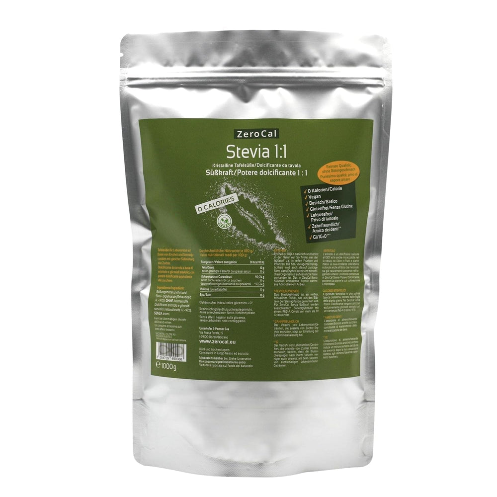 Stevia 1:1 (Erythrit - Stevia) - Natürlicher Zuckerersatzstoff, 1000 G sladidla Naty Shop Výchozí název