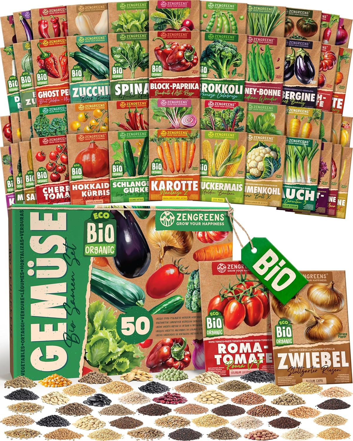 Bio semínka bazalky v sadě 6 - 6 semínek bazalky pro snadné pěstování na zahradě, na balkóně nebo na vyvýšeném záhonu - Semena rostlin - Sazenice