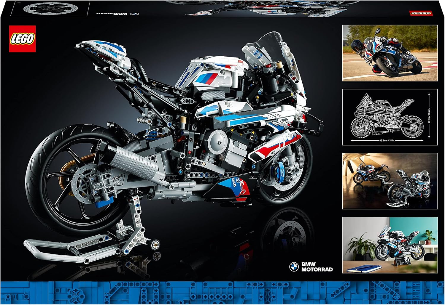 Stavebnice LEGO Technic BMW M 1000 RR Model motocyklu pro dospělé jako řemeslný dárek pro muže a ženy Dekorace domova nebo kanceláře 42130 Stavebnice Besuche den LEGO-Store