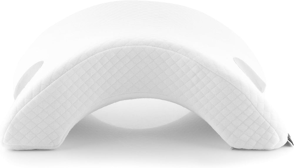 InnovaGoods - Pernă cervicală vâscoelastică pentru cupluri, Design ergonomic pentru relaxare în cuplu, Spumă cu memorie pentru ameliorarea presiunii, Husă detașabilă, Alb, 36 x 12,5 x 30,5 cm, Spumă cu memorie