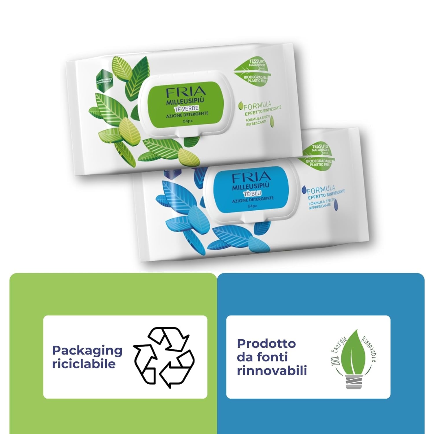 MilleusiPiu Maxi s víčkem, 64 vlhčených ubrousků, 64 jednotek