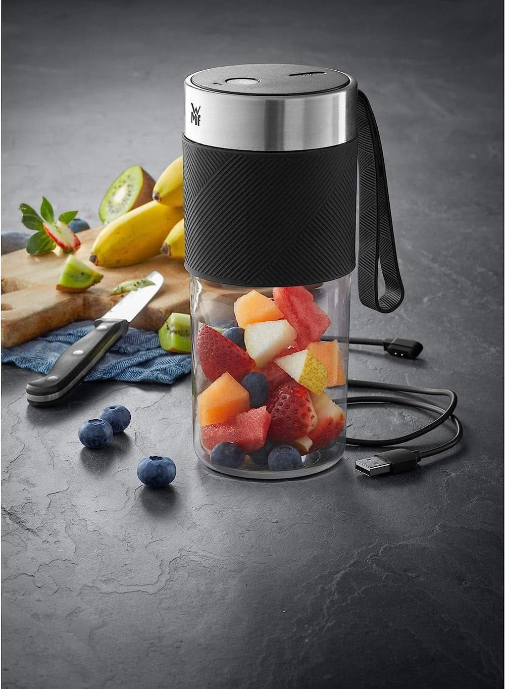WMF Küchenminis Mix on the Go 300 ml, Mini Mixer to Go, USB Mixer Smoothie Maker, Osobní mixér Aufladbarer, Tragbarer Mixer Für Smoothies, Shakes Kitchen Naty Shop