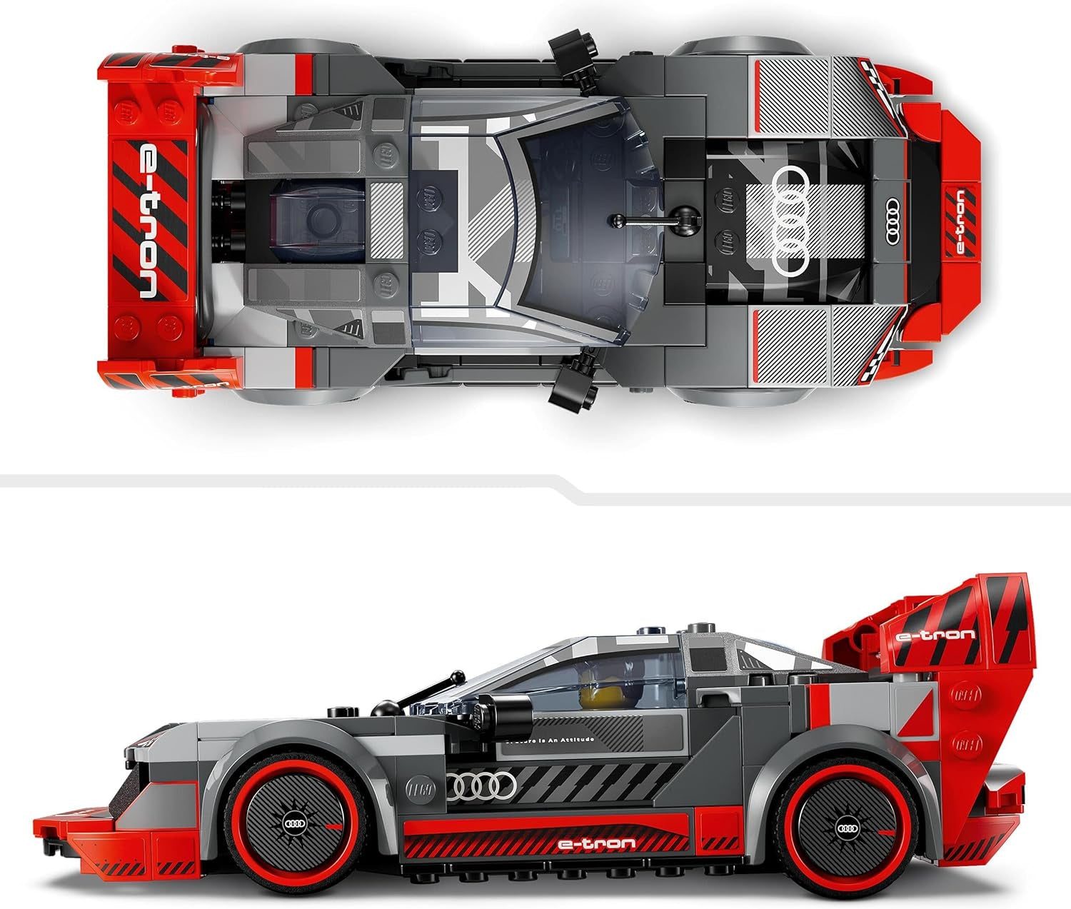 LEGO Speed Champions Audi S1 E-Tron Quattro závodní sada aut s hračkami na sestavení, hraním a vystavením, model auta pro děti, dárek pro 9leté chlapce a dívky 76921 Stavebnice Besuche den LEGO-Store