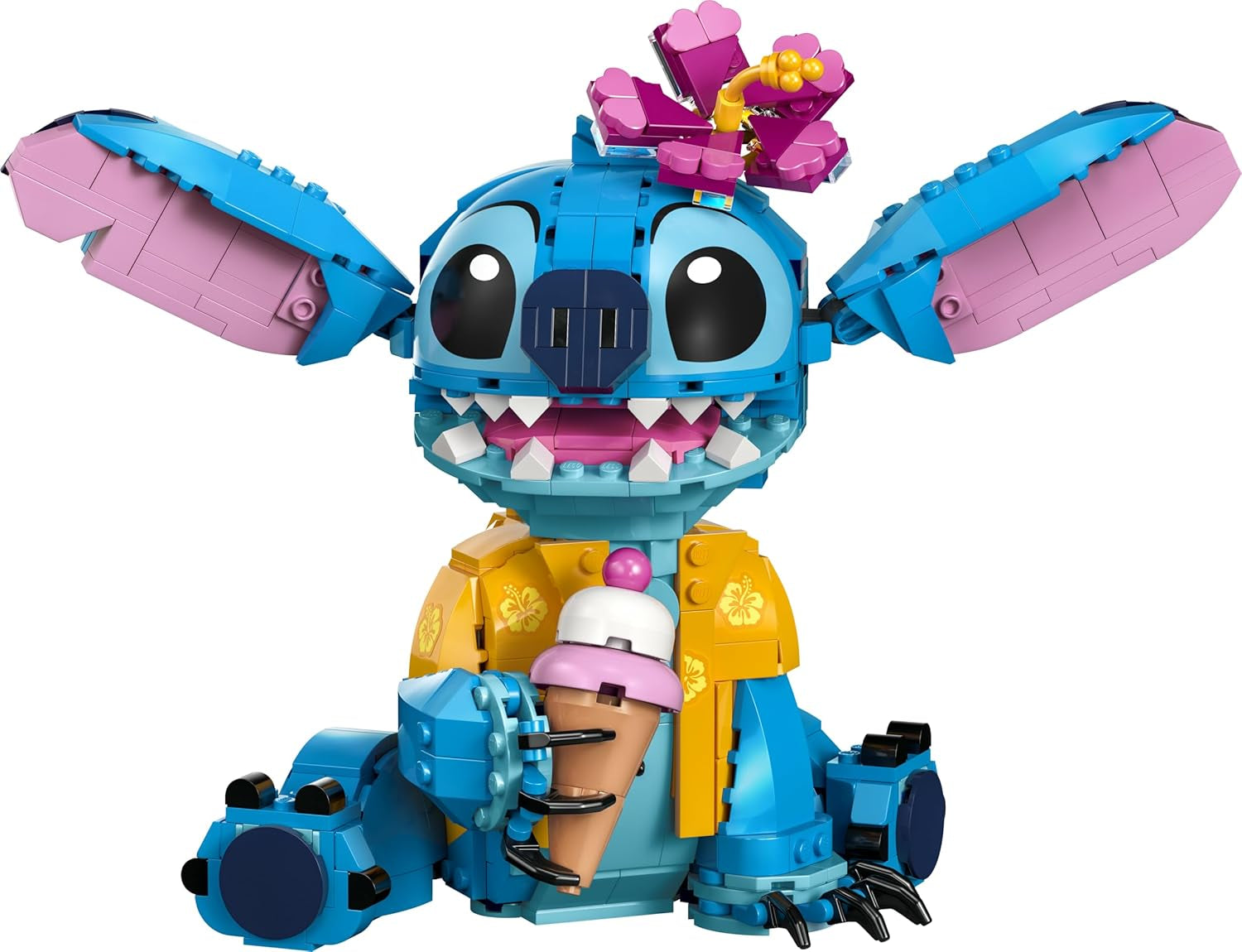 LEGO | Disney Stitch Spielzeug - Figur zum Spielen und Sammeln mit Einer Eistüte und Einer decorativeen Blume - Geschenk für Mädchen, Jungen und Lilo & Stitch Filmfans ab 9 Jahren - 43249