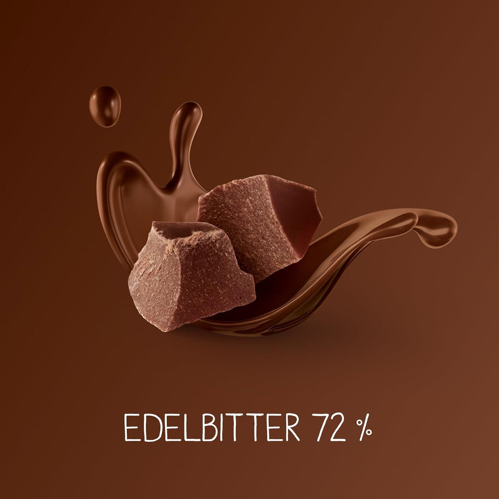 Tyčinky hořké čokolády 72 % – 5 x 100 g – Nejjemnější čtverečky hořké čokolády – Čokoláda zabalená ve zlaté fólii