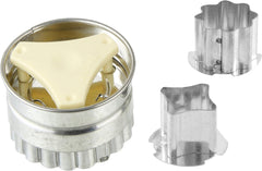 Forme de biscuiți Zenker PATISSERIE pentru fursecuri și biscuiți, Forme cu motive pentru fursecuri Linzer, Cantitate: 1 x Set de forme de biscuiți, 4 bucăți, Argintii