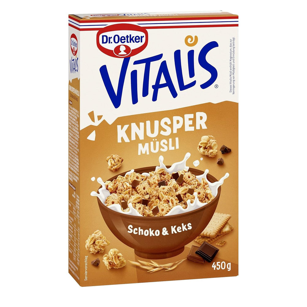 Oetker Vitalis klasické křupavé müsli: velké balení křupavého snídaňového müsli s rozinkami, 1 balení, 1,5 kg