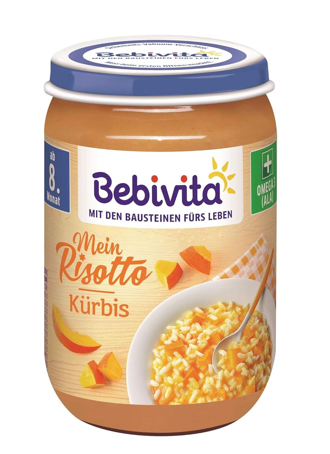 Meniuri De la 8 luni Spaghetti Bolognese, pachet de 6 (6 X 220 grame), mediu Mama si Copilul Naty Shop 6 x 220 grame Risotto cu dovleac
