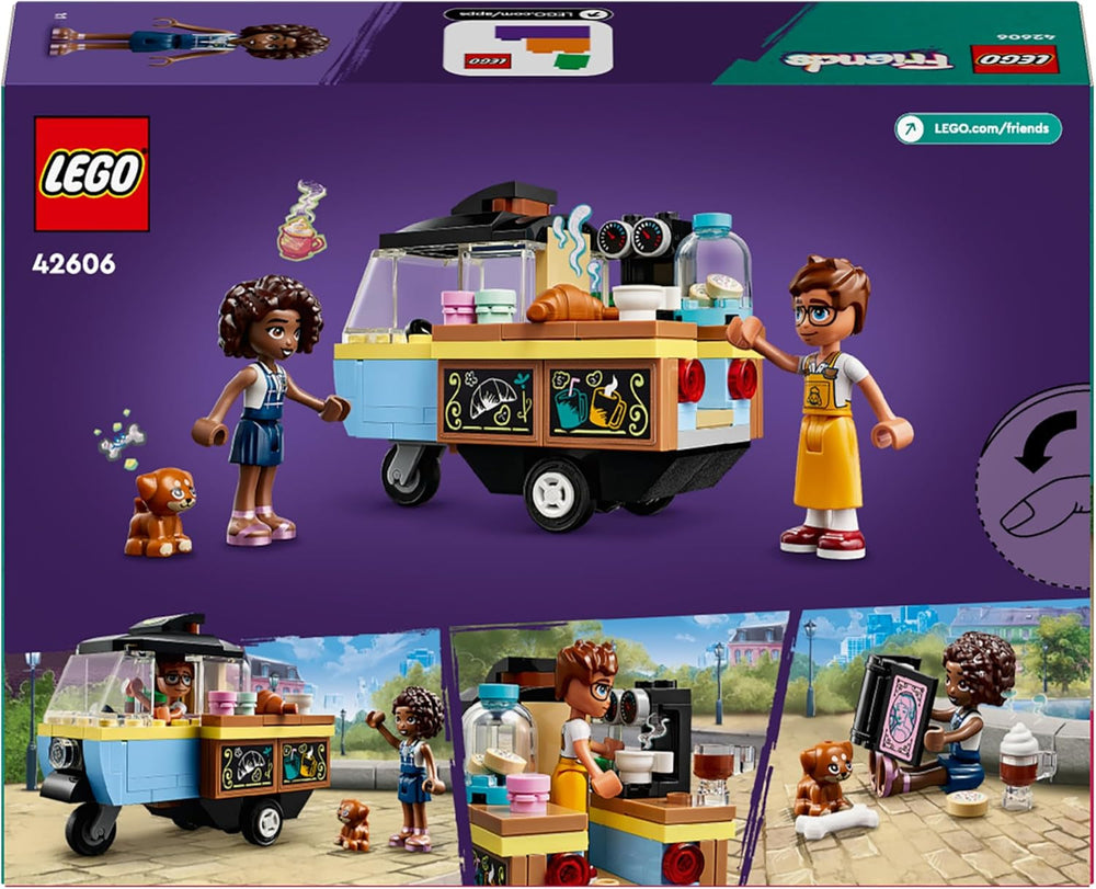 LEGO Friends Rolling Café Malá hračka na pečení pro děti, dárek pro dívky a chlapce 6 let, vzdělávací hračka s Aliyou, Julesem a psem Airou 42606 Stavebnice Beuche den LEGO-Store