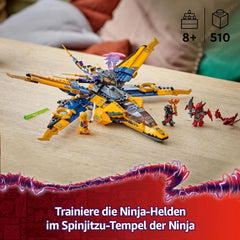 Ras a Arinův LEGO NINJAGO Super Storm Flyer - Hračka s dronem, vystřelovači, čepelemi a motory - Vč. 3 minifigurky na hrdiny nindžů – stavebnice pro chlapce a dívky od 8 let 71833 stavebnice Besuche den LEGO-Store