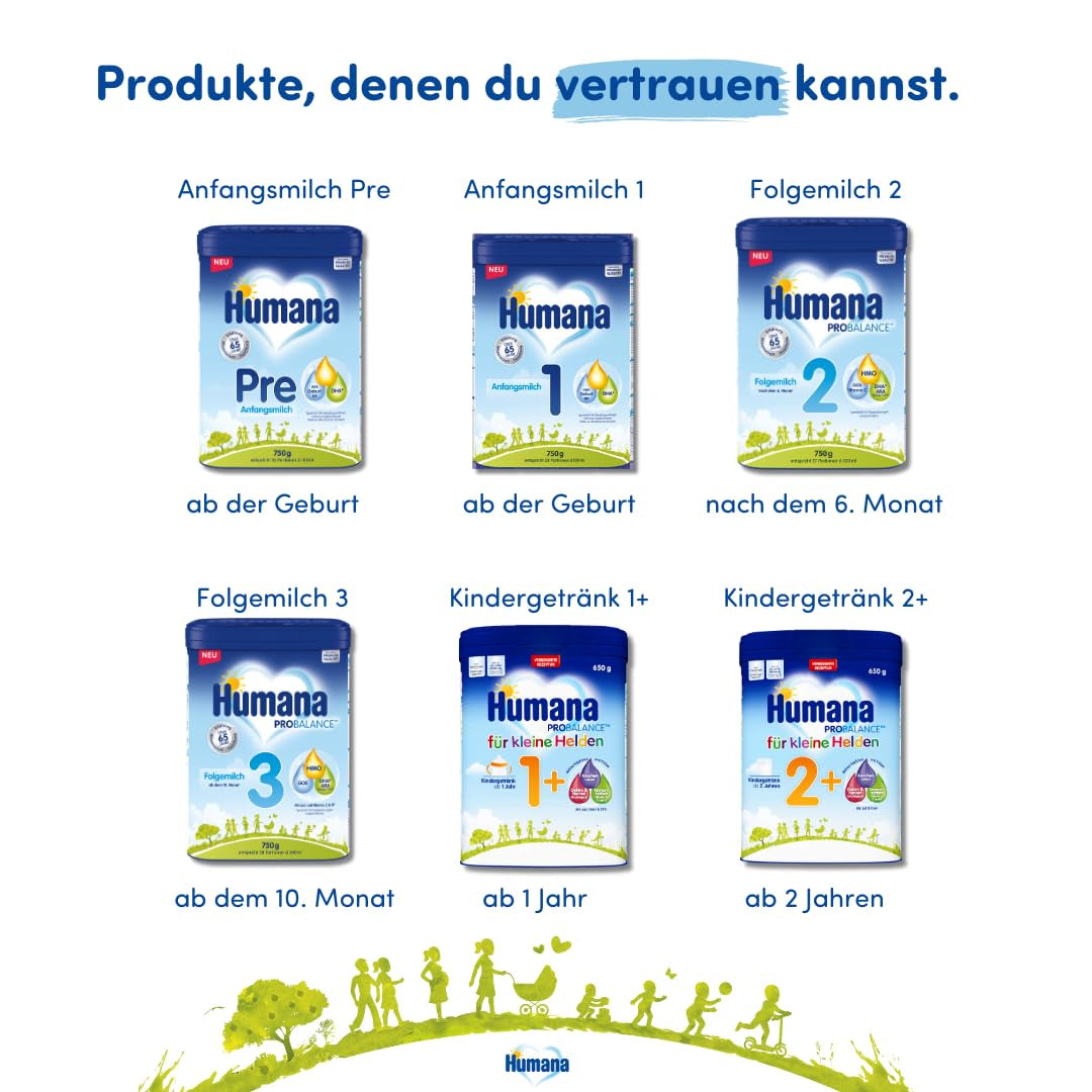 Humana SL Expert, od narození, speciální formule pro intoleranci kravského mléka způsobenou intolerancí laktózy, galaktosémií nebo alergií na bílkovinu kravského mléka, pro kojence a malé děti, 600g