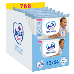 Skin Nice Baby Wipes - 768 ubrousků (12 x 64 kusů) - hypoalergenní a dermatologicky testováno