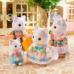 Sylvanian Families - 5738 Familia Milk Cat - Figuri pentru casa de păpuși Papusi Naty Shop