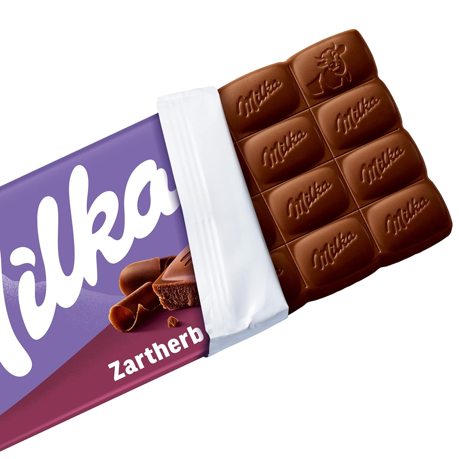 Milka Zartherb - alpská hořká mléčná čokoláda s jemným nádechem kakaa v multibalení - 25 x 90g