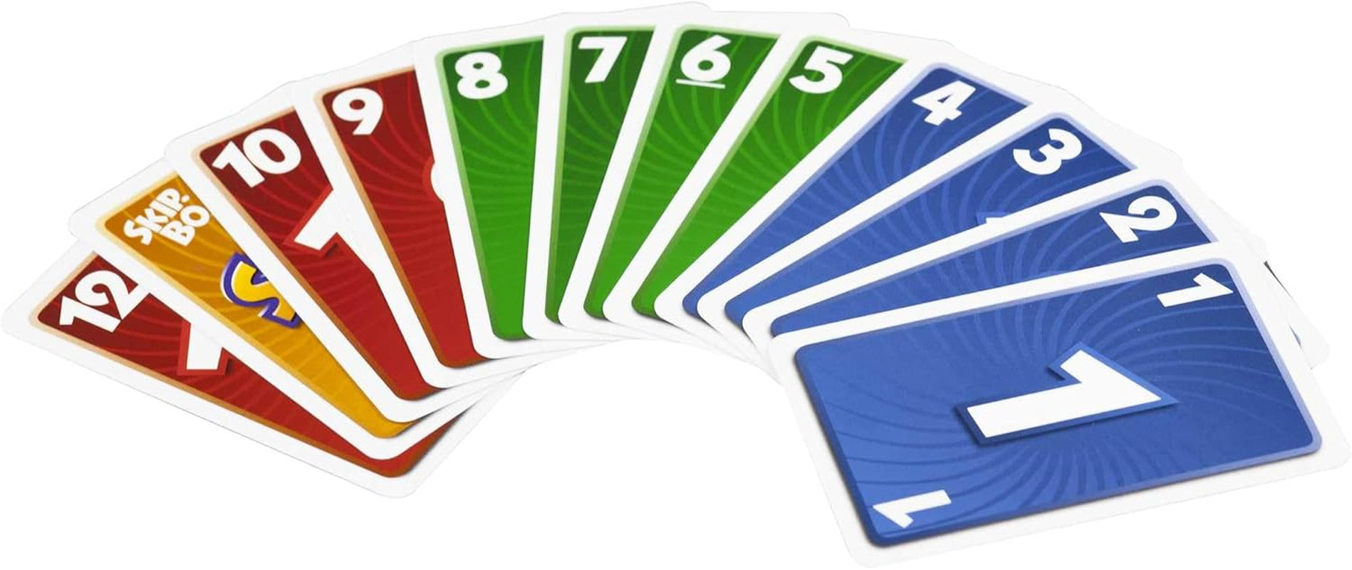 Mattel Games Skip-BO, rodinná karetní hra, perfektní jako dětská hra, cestovní hra nebo hra pro dospělé, desková hra, pro 2–6 hráčů, věk 7+, 52370