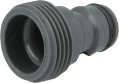 Amig - Adaptor mascul pentru conexiune robinet de 3/4 inch | Conexiune rapidă și ușoară pentru conducte de apă | Conexiune filetată | Plastic ABS și cauciuc | Gri