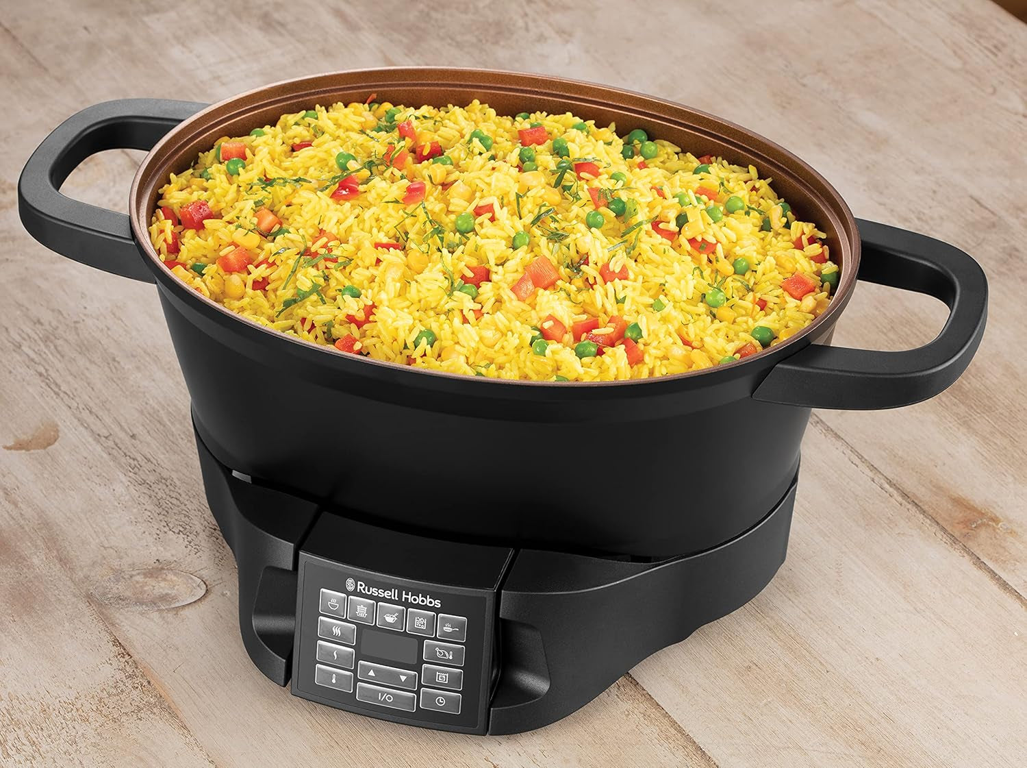 Multicooker Russell Hobbs 6,5L, digitální displej, 8 funkcí vaření Pomalý hrnec Naty Shop